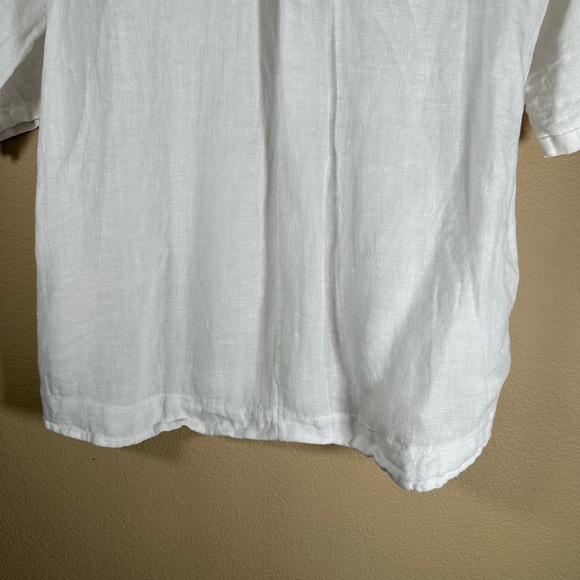 White Linen Blouse - Picture 6 of 7